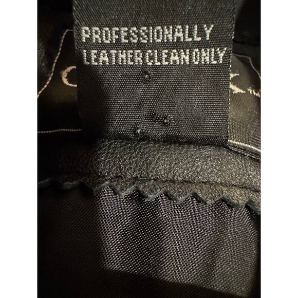 Vintage 90s/Y2K Outbrook Genuine Leather Longline Blazer Jacket Black Small - Picture 12 of 12